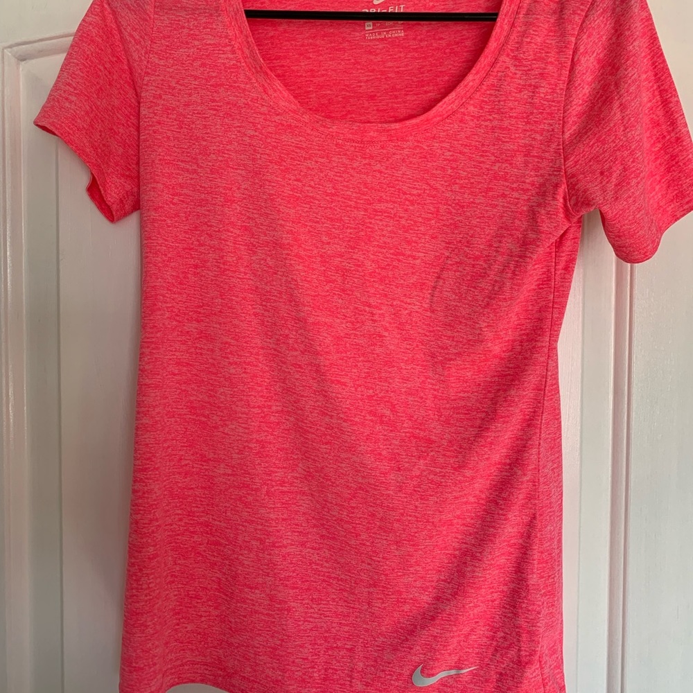 Bright pink Nike dri-fit tee, size XS